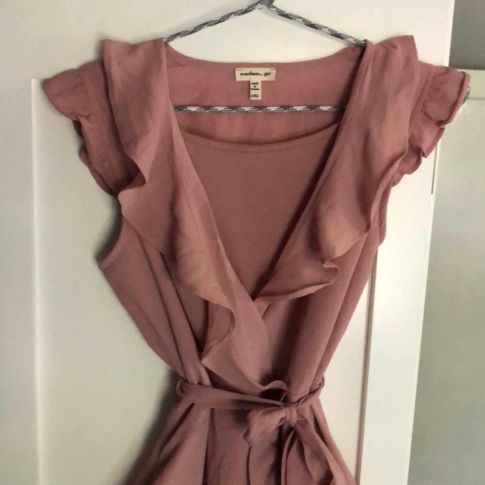 Girls Rose Wrap Dress Size 14